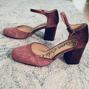 Sam Edelman Pink Velvet Clover Pumps